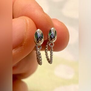 Unusual design sterling silver Snakes 🐍 earrings